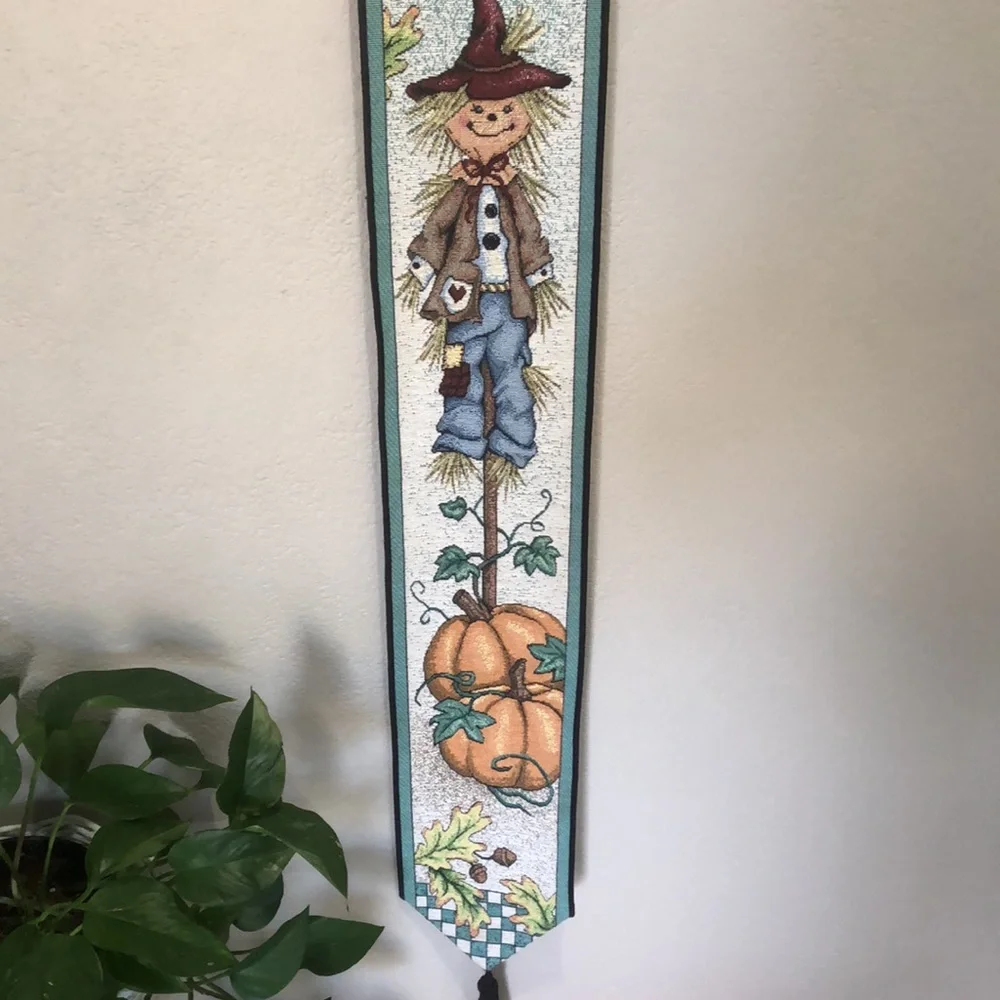 Farmhouse Thanksgiving Pumpkin Halloween Tapestry